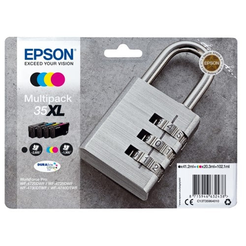 Epson C13T35964010/35XL Ink cartridge multi pack Bk,C,M,Y high-capacity 41,2ml + 3x20,3ml Pack=4 for Epson WF-4720