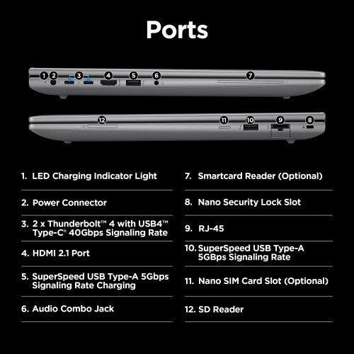 HP ZBook Power G11 Intel Core Ultra 9 185H Mobile workstation 40.6 cm (16") WUXGA 64 GB DDR5-SDRAM 2 TB SSD NVIDIA RTX 1000 Ada Wi-Fi 6E (802.11ax) Windows 11 Pro AI Workstation, AI PC Silver