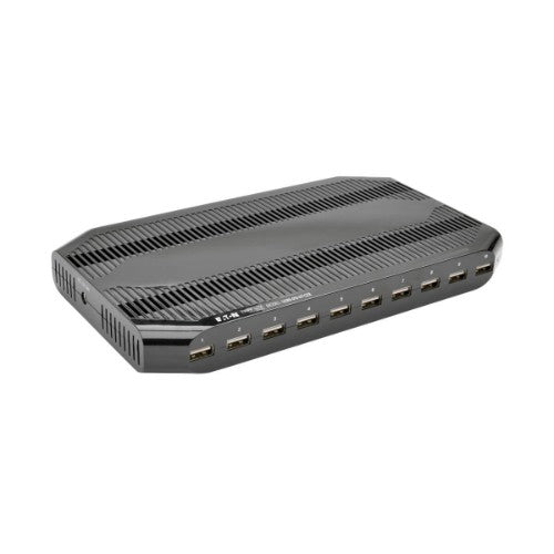 Tripp Lite U280-010-ST-CEE 10-Port USB Charging Station with Adjustable Storage, 12V 8A (96W) USB Charger Output, Schuko Power Cord