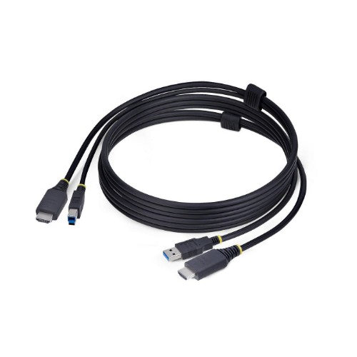 StarTech.com 6ft (1.8m) HDMI and USB 5Gbps KVM Cable, 4K 60Hz, HDMI 2.0 and USB Combo Cable for KVM Switches