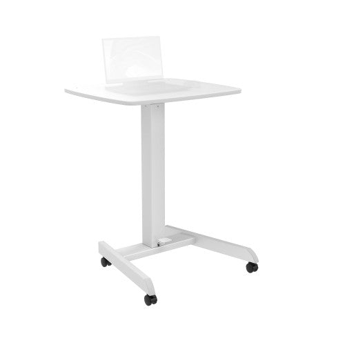 CTA Digital Adjustable Rolling Laptop Desk with Grommet Holes for Mounting