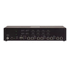 StarTech.com Secure 4-Port Quad-Monitor KVM Switch, 2x DP In to 4x HDMI Out, 4K 30Hz, NIAP 4.0 Desktop KVM, Metal Housing, CAC Port, Made in the USA