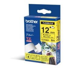 Brother TZE-FX631 DirectLabel black on yellow Laminat 12mm x 8m for Brother P-Touch TZ 3.5-12mm/18mm/6-18mm/6-24mm/6-36mm
