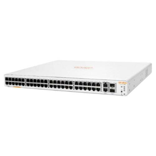 HPE Aruba Networking Networking Instant On Switch 40p Gigabit CL4 8p Gigabit CL6 PoE 2p 10GBT 2p SFP+ 600W 1960