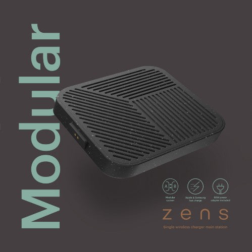 OtterBox Zens Modular Single Wireless Charger Main Station, Black