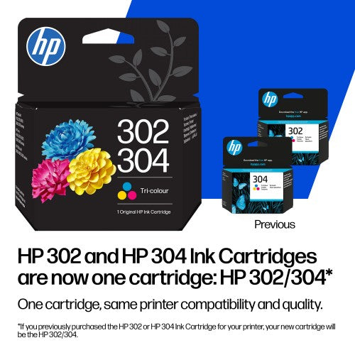 HP B7RT8AE/302XL/304XL Printhead cartridge color high-capacity, 300 pages ISO/IEC 24711 for HP DeskJet 1110/2130/2620/3720/OfficeJet 5200