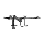 Tripp Lite DMPDT1732AM Safe-IT Precision-Placement Triple-Display Desk Clamp/Grommet with premium gas spring arm and Antimicrobial Tape for 17” to 32” Displays