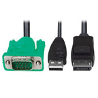 Tripp Lite P778-006-DP VGA to DisplayPort and USB-A Adapter Cable Kit for B020-U and B022-U KVM, 6 ft. (1.8 m)