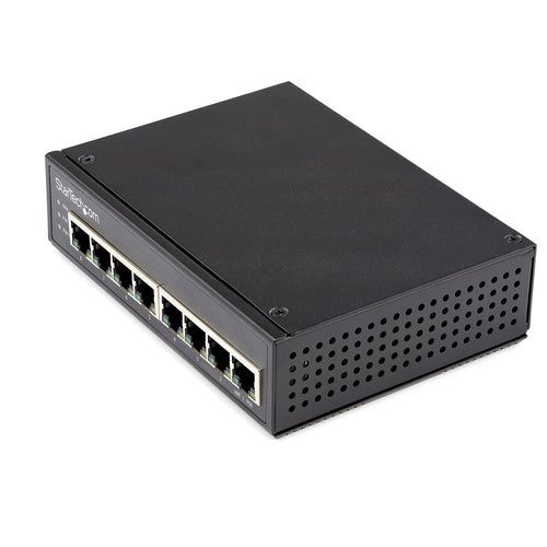 StarTech.com Industrial 8 Port Gigabit PoE Switch - 30W - Power Over Ethernet Switch - GbE PoE+ Unmanaged Switch - Rugged High Power Gigabit Network Switch IP-30/-40 C to 75 C
