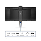 Philips P Line 346P1CRH/00 computer monitor 86.4 cm (34") 3440 x 1440 pixels UltraWide Quad HD LED Black