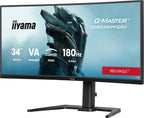 iiyama G-MASTER Get ahead with the curved GCB3484WQSU-B1 Red Eagle featuring 180Hz refresh rate and 0.4ms response time