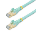 StarTech.com 3m CAT6a Ethernet Cable - 10 Gigabit Shielded Snagless RJ45 100W PoE Patch Cord - 10GbE STP Network Cable w/Strain Relief - Aqua Individually Tested/Wiring is UL Certified/TIA