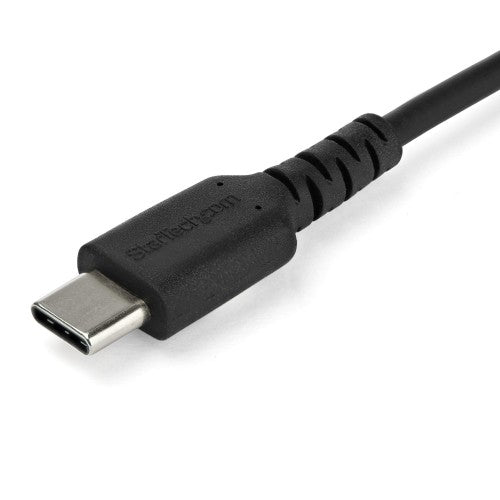 StarTech.com 3ft (1m) USB-C Fast Charging Cable, Rugged, Charge & Sync, 60W (3A) PD, USB 2.0, Black TPE Jacket and Aramid Fiber - USB C Charging Cord
