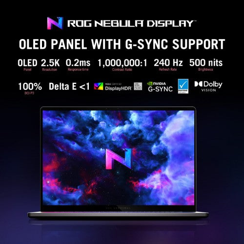 ASUS ROG Zephyrus G16 GA605KH-QR017W Copilot+ PC AMD Ryzen™ AI 7 350 Laptop 40.6 cm (16") 2.5K 32 GB LPDDR5x-SDRAM 1 TB SSD NVIDIA® GeForce RTX™ 5050 Wi-Fi 7 (802.11be) Windows 11 Home Grey
