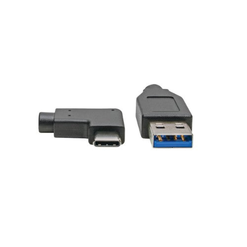 Tripp Lite U428-003-CRA USB-C to USB-A Cable (M/M), Right-Angle C, USB 3.2 Gen 1 (5 Gbps), Thunderbolt 3 Compatible, 3 ft. (0.91 m)