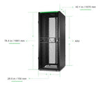 APC NetShelter SX Networking Enclosure, 42U, 1991H x 750W x 1070D mm, wtih Sides, Black