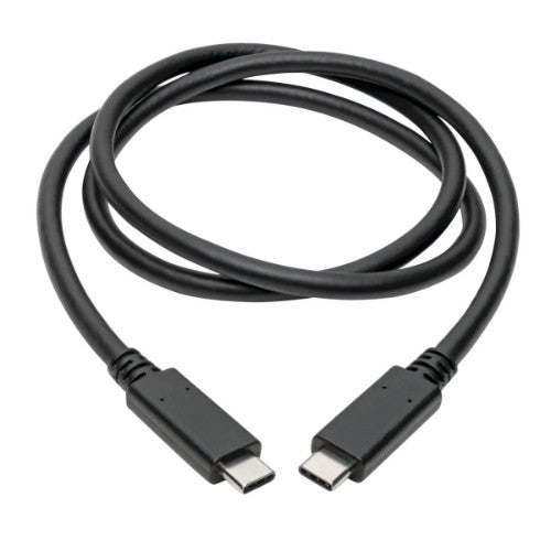 Tripp Lite U420-C03-G2-5A USB-C Cable (M/M) - USB 3.2, Gen 2 (10 Gbps), 5A (100W) Rating, USB-IF Certified, Thunderbolt 3 Compatible, 3 ft. (0.91 m)