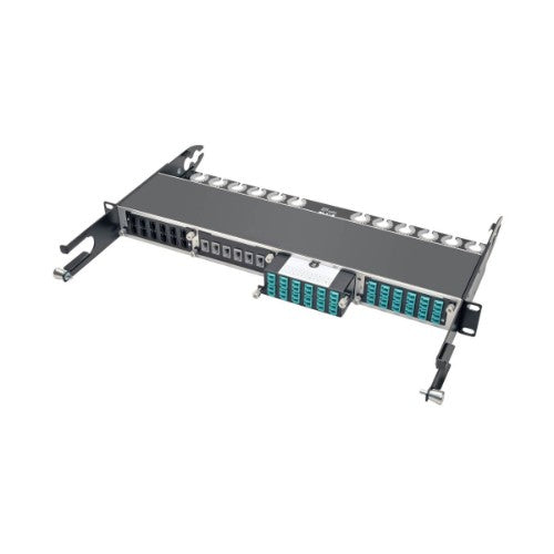 Tripp Lite N484-1M24-LC12 100Gb/120Gb to10Gb Breakout Cassette, 24-Fiber OM4 MTP/MPO ( Male with Pins ) to ( x12 ) LC Duplex