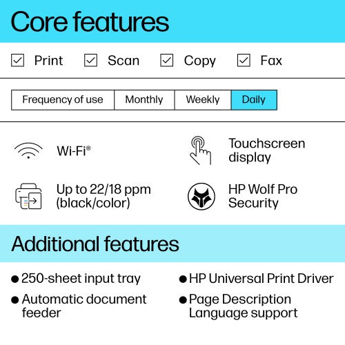 HP OfficeJet Pro 9120b Wireless All-in-One Color Printer, Two-sided printing; Copier, Scanner