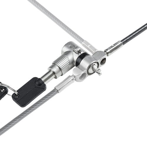 StarTech.com 3-in-1 Universal Laptop Lock 6.6ft (2m), Master Keyed Locking Cable, Compatible w/Noble Wedge®/Nano/K-Slot, Anti-Theft Cut-Resistant Cable, TAA