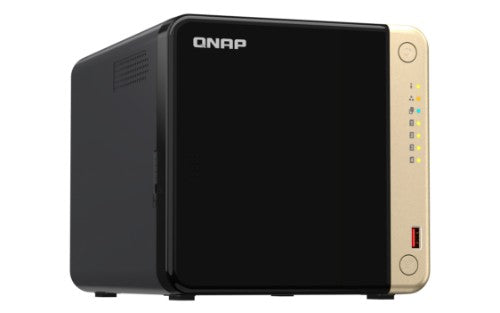 QNAP TS-464 NAS Tower Intel® Celeron® N5095 8 GB DDR4 24 TB HDD QNAP Turbo System Black, Gold