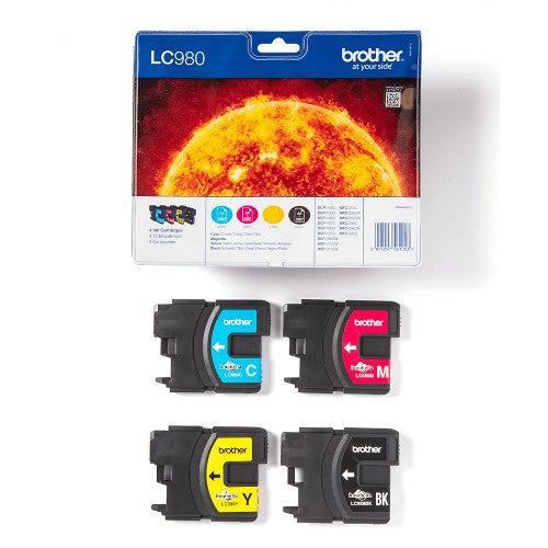 Brother LC-980VALBPDR Ink cartridge multi pack Bk,C,M,Y Blister Acustic Magnetic 360pg + 3x260pg Pack=4 for Brother DCP 145 C