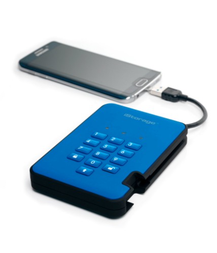 Origin Storage DISKASHUR2 SSD 256-BIT 8TB - BLUE