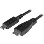 StarTech.com 1.6ft (50cm) USB-C to Micro USB-B Cable, USB 10Gbps, Data Cord, 3A, USB C to Micro-B Data Transfer Cable