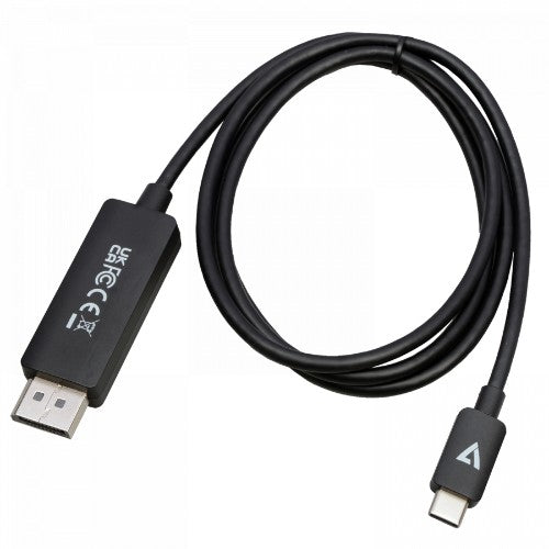 V7 V7USBCDP14-1M video cable adapter DisplayPort USB Type-C Black