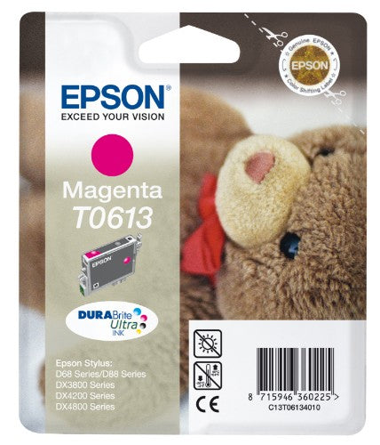 Epson C13T06134010/T0613 Ink cartridge magenta, 250 pages/5% 8ml for Epson Stylus D 68