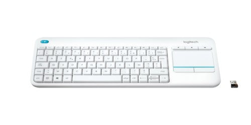 Logitech Wireless Touch K400 Plus keyboard RF Wireless AZERTY Belgian White