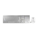 CHERRY DW 9100 SLIM keyboard Mouse included Universal RF Wireless + Bluetooth AZERTY French Silver