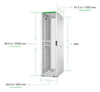 APC NetShelter SX Server Rack Gen 2, 48U, 2258H x 600W x 1200D mm, with Sides, White
