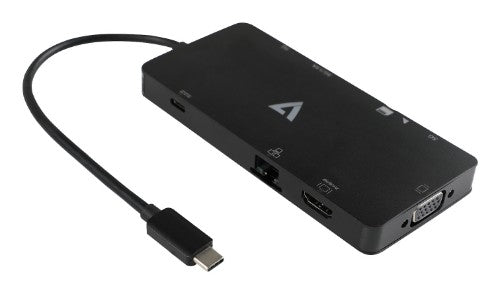 V7 UCMINIDOCK-ALTHV laptop dock/port replicator Docking USB 3.2 Gen 1 (3.1 Gen 1) Type-C Black