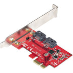 StarTech.com SATA PCIe Card - 2 Port PCIe SATA Expansion Card - 6Gbps - Full/Low Profile - PCI Express to SATA Adapter/Controller - ASM1061 Non-Raid - PCIe to SATA Converter - TAA