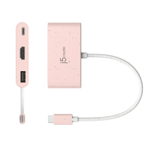 j5create JCA379ER - USB-C® to HDMI™ & USB™ Type-A with Power Delivery