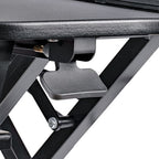 StarTech.com Corner Sit Stand Desk Converter with Keyboard Tray - Large Surface (35" x 21") - Height Adjustable Ergonomic Desktop/Tabletop Standing Workstation - Supports Dual Monitors - TAA
