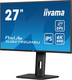 iiyama ProLite 27’’ IPS panel technology, ultra slim monitor featuring 4K resolution, Dynamic Power Saving (DPS) and height adjustable stand