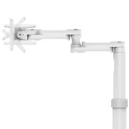 Compulocks iPad 10.2" Space Enclosure Medical Rolling Cart Extended White