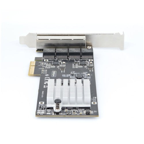 StarTech.com 4-Port 2.5Gbps NBASE-T PCIe Network Card, Intel I225-V, Quad-Port Computer Network Card, Multi-Gigabit NIC, PCI Express Server LAN Card, Desktop Ethernet Interface