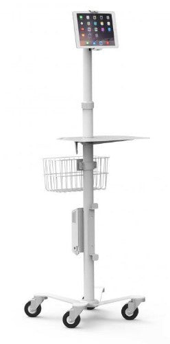 Compulocks Universal Tablet Cling Medical Rolling Kiosk White