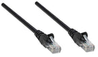 Intellinet Network Patch Cable, Cat5e, 2m, Black, CCA, U/UTP, PVC, RJ45, Gold Plated Contacts, Snagless, Booted, Lifetime Warranty