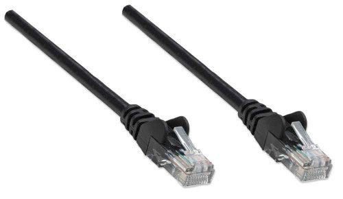Intellinet Network Patch Cable, Cat5e, 2m, Black, CCA, U/UTP, PVC, RJ45, Gold Plated Contacts, Snagless, Booted, Lifetime Warranty
