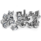 StarTech.com 50-Pack M5 12mm Screws, Square Hole Cage Nuts and Installation Tool, Hardware Mounting Kit for 19" or 10" Server Racks, Cabinets and Enclosures, Silver - TAA