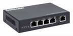 Intellinet 4-Port Gigabit Ultra PoE Extender, Adds up to 100 m (328 ft.) to PoE Range, 90 W PoE Power Budget, Four PSE Ports with up to 30 W Output, IEEE 802.3bt/at/af Compliant, Metal Housing