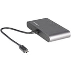 StarTech.com Dual-Monitor Thunderbolt Mini Dock, 4K 60Hz DisplayPort, Driverless Hub for Windows & Mac, Gigabit Ethernet, 1x USB-A (USB 5Gbps), 11in (28cm) Cable