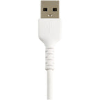StarTech.com 6 inch (15cm) Durable White USB-A to Lightning Cable - Heavy Duty Rugged Aramid Fiber USB Type A to Lightning Charger/Sync Power Cord - Apple MFi Certified iPad/iPhone 12