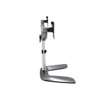StarTech.com Dual Monitor Stand - Ergonomic Desktop Monitor Stand for up to 32" (17.6lb/8kg) VESA Displays - Free-Standing Articulating Universal Computer Monitor Mount - Adjustable Height - Silver