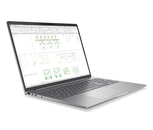 HP ZBook 8 G2i 16 inch Mobile Workstation PC - Data Science Copilot+ PC Intel Core Ultra 7 356H 40.6 cm (16") WUXGA 16 GB DDR5-SDRAM 512 GB SSD Wi-Fi 7 (802.11be) Windows 11 Pro AI Workstation, AI PC Silver