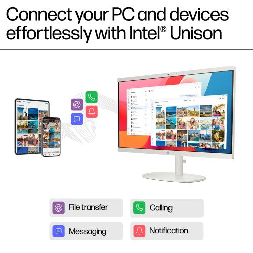 HP 22-dg0006na Intel® N N100 54.5 cm (21.4") 1920 x 1080 pixels All-in-One PC 8 GB DDR5-SDRAM 256 GB SSD Windows 11 Home Wi-Fi 6 (802.11ax) White